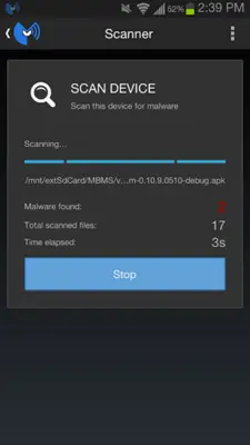 Malwarebytes android App screenshot 1